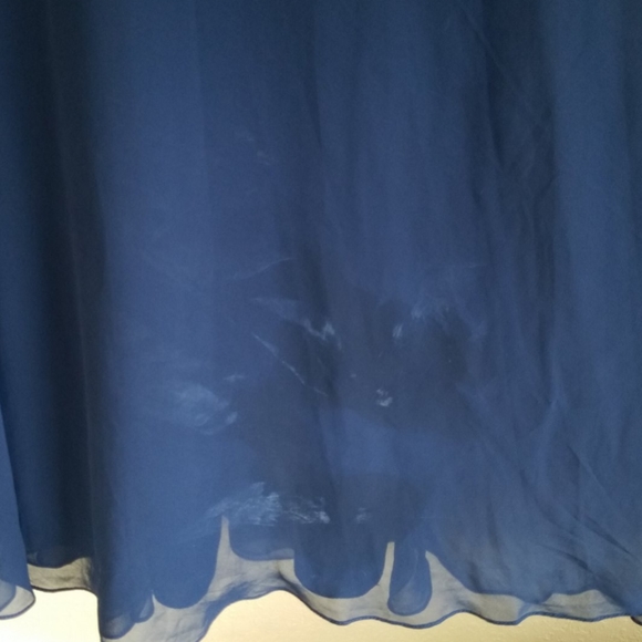 Dessy Collection Vivian Diamond Navy Formal Gown - Picture 7 of 7